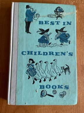 Vintage 50s 1950s Children's Blue Illustrated Story Book stories Rip Van Winkle